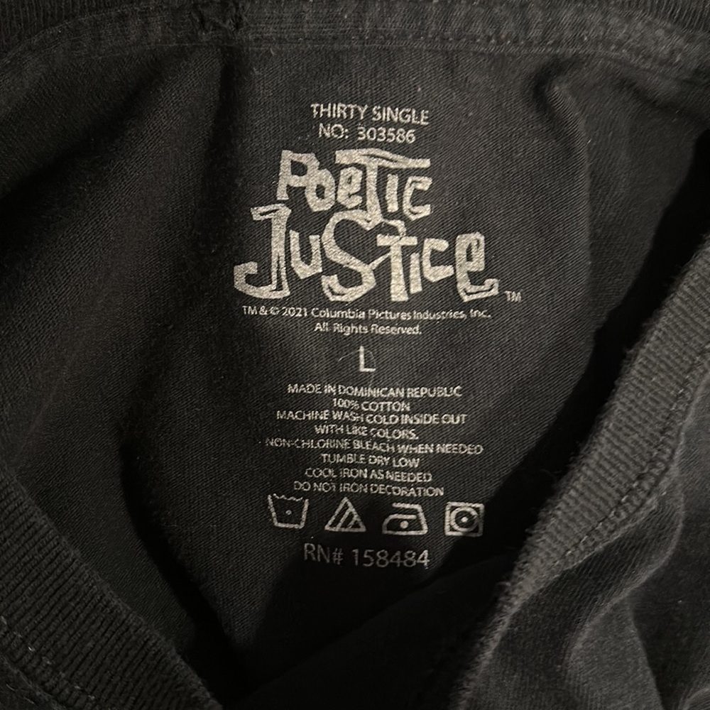 Poetic Justice men’s short sleeve size large - Picture 5 of 5